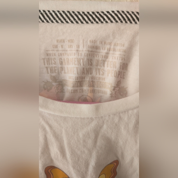 Volcom Crop Top Women's Medium Flowers Butterfly White - Picture 5 of 5